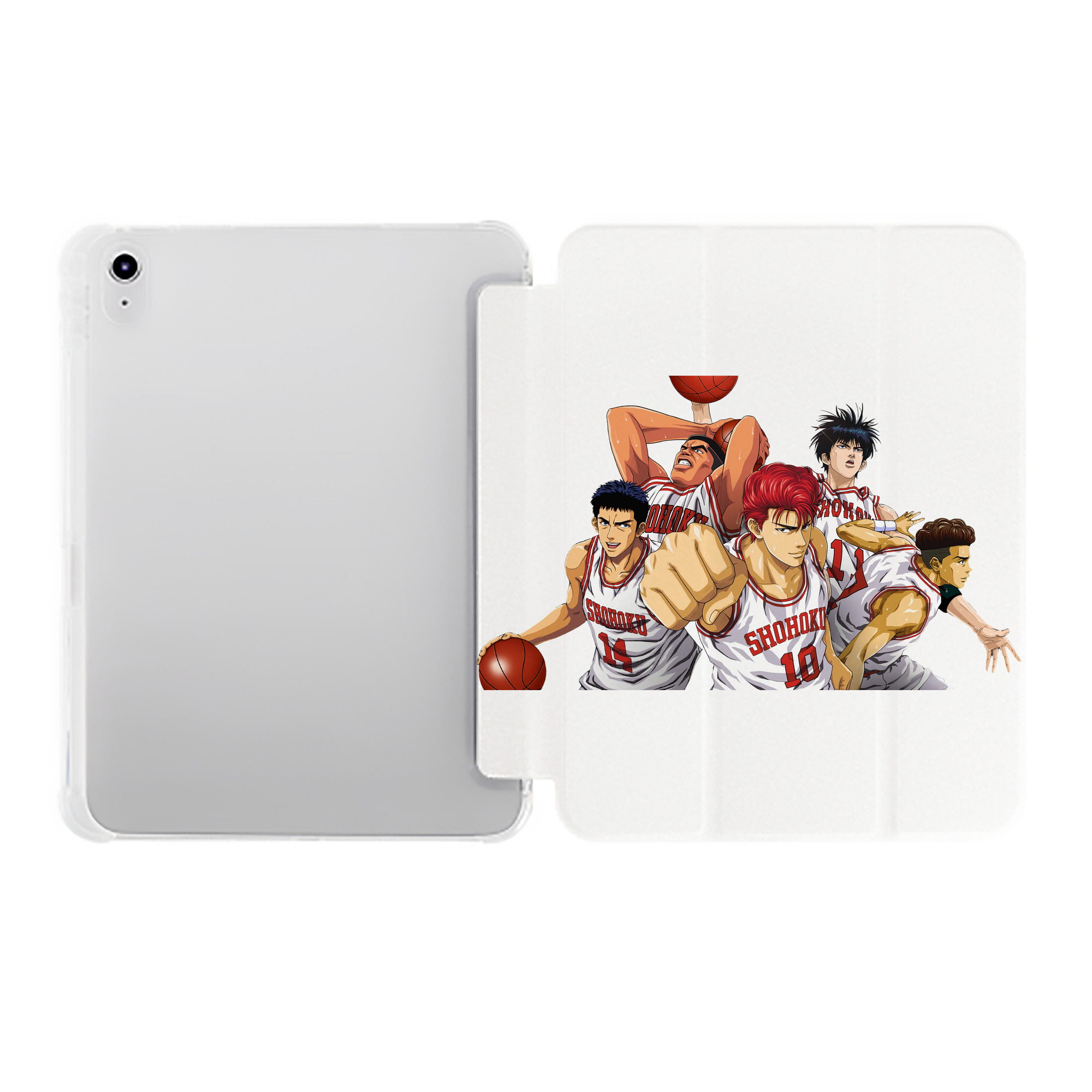 （画像用） SLAM DUNK／スラムダンク IPad ケース ペン収納付き 三つ折りスタンド PUレザー×シリコン 対応機種9.5/10.5/10.9インチ